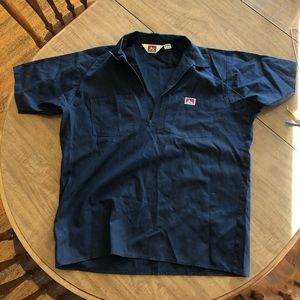 Ben Davis Collared Zip Top. Medium.